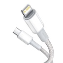 USB-C na Lightning Baseus pleteni kabel visoke gustoće, 20 W, PD, 2 m (bijeli)