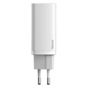 Brzi putni punjač Baseus GaN2 Lite USB+C 65W EU (bijeli)