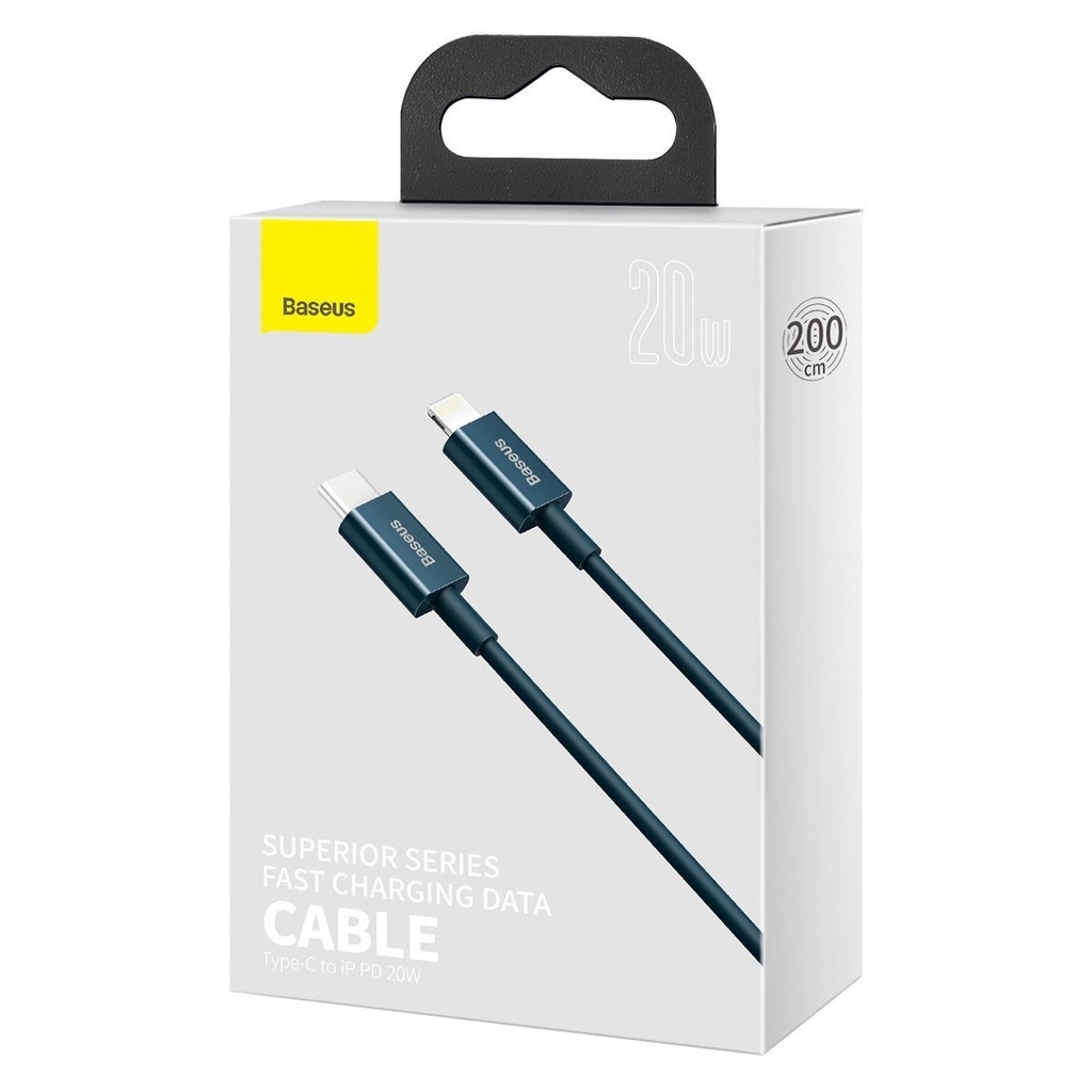 Baseus Superior Series kabel USB-C na iP, 20W, PD, 2m (plavi)