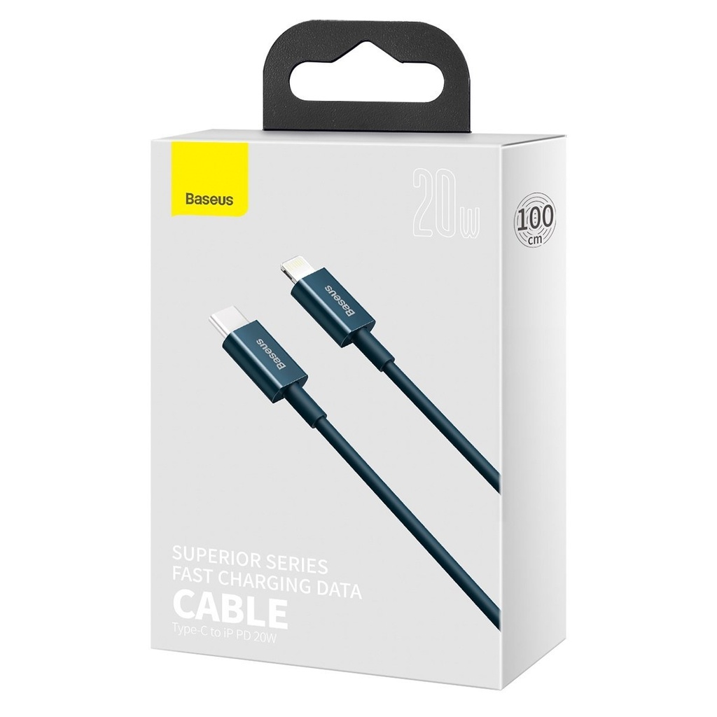 Baseus Superior Series kabel USB-C na iP, 20W, PD, 1m (plavi)