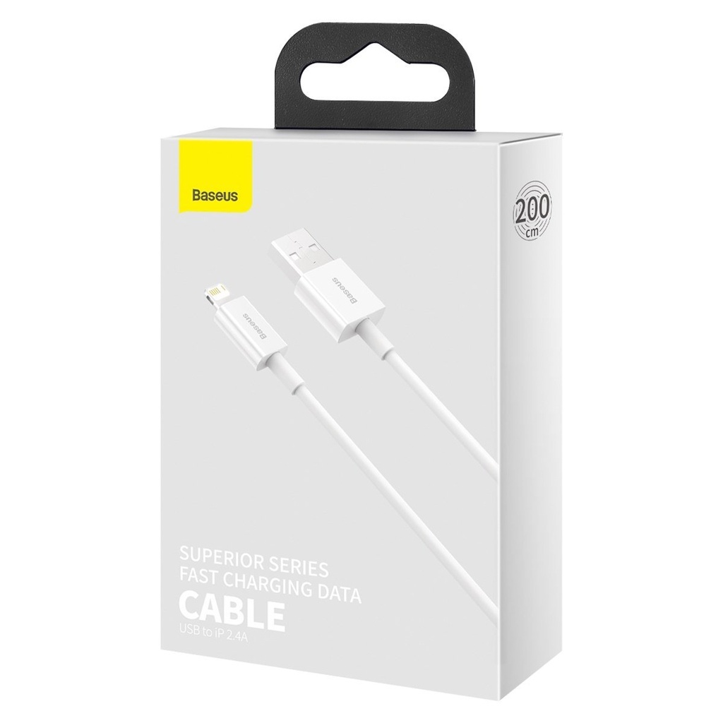 Baseus Superior Series kabel USB na iP 2.4A 2m (bijeli)