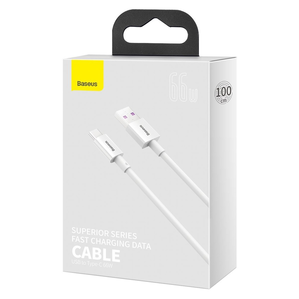 Baseus Superior Series kabel USB na USB-C, 66W, 1m (bijeli)