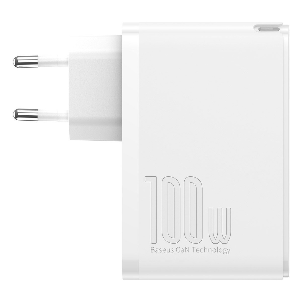 Putni punjač Baseus GaN2 Pro Quick 2x USB + 2x USB-C, 100W, EU (bijeli)