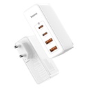 Putni punjač Baseus GaN2 Pro Quick 2x USB + 2x USB-C, 100W, EU (bijeli)