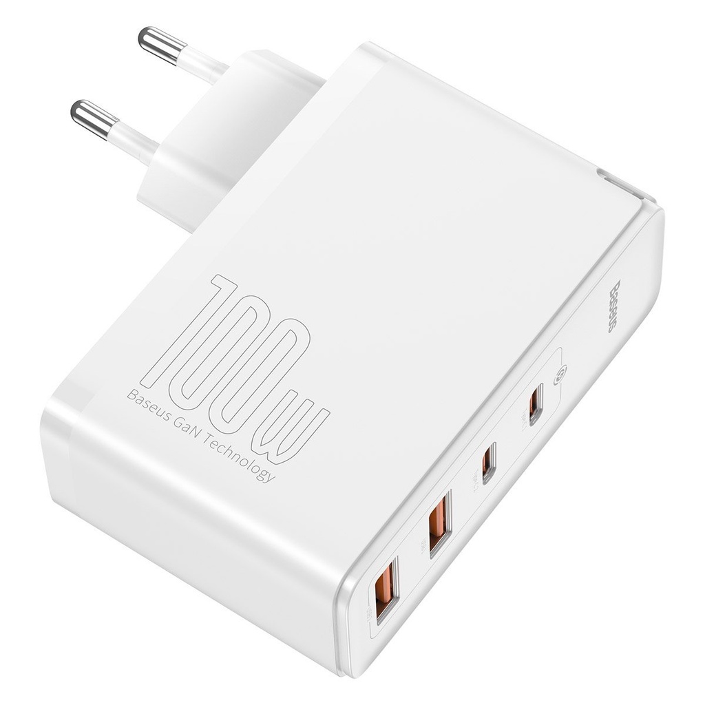 Putni punjač Baseus GaN2 Pro Quick 2x USB + 2x USB-C, 100W, EU (bijeli)