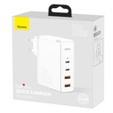 Putni punjač Baseus GaN2 Pro Quick 2x USB + 2x USB-C, 100W, EU (bijeli)