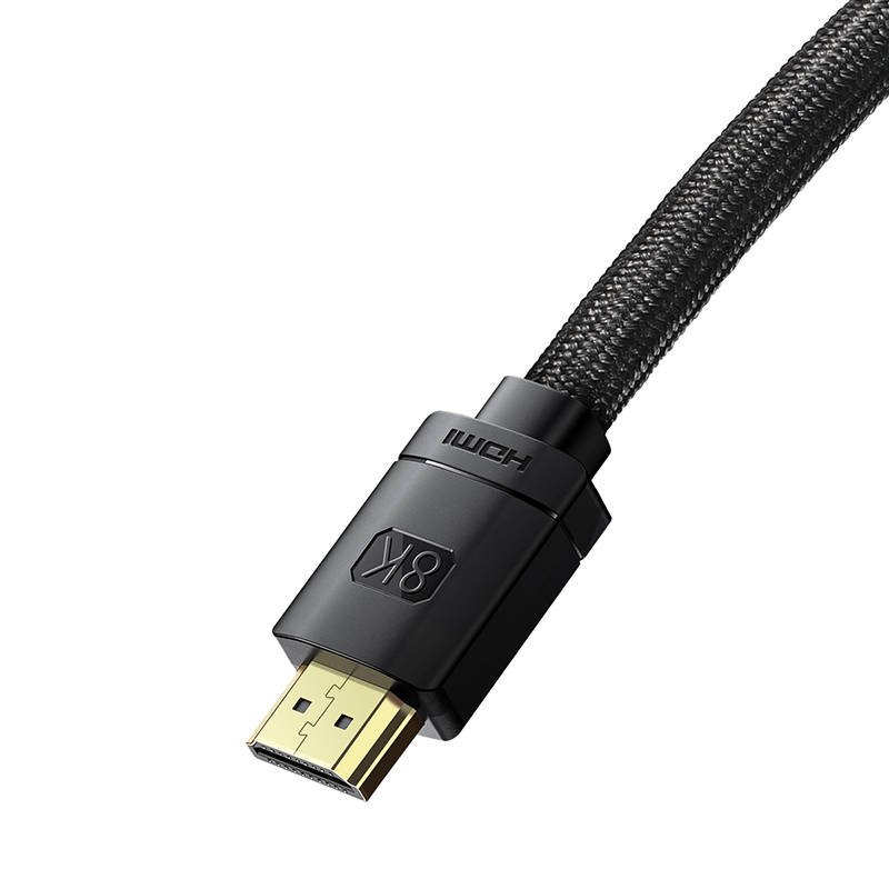 Baseus High Definition Series HDMI 2.1 kabel, 8K 60Hz, 3D, HDR, 48Gbps, 1m (crni)