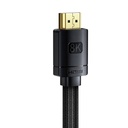 Baseus High Definition Series HDMI 2.1 kabel, 8K 60Hz, 3D, HDR, 48Gbps, 1m (crni)