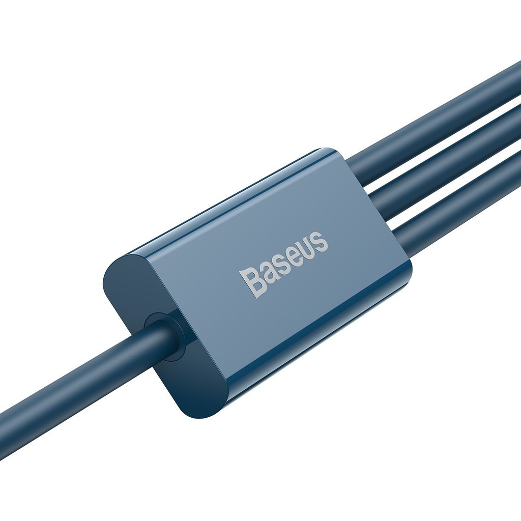 USB kabel 3u1 Baseus Superior Series, USB na mikro USB / USB-C / Lightning, 3.5A, 1.2m (plavi)