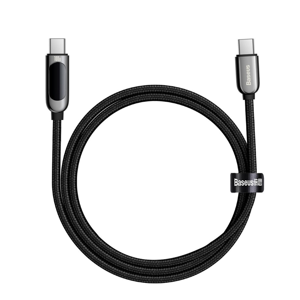 Baseus zaslonski kabel USB-C na Type-C 100W 1m (crni)