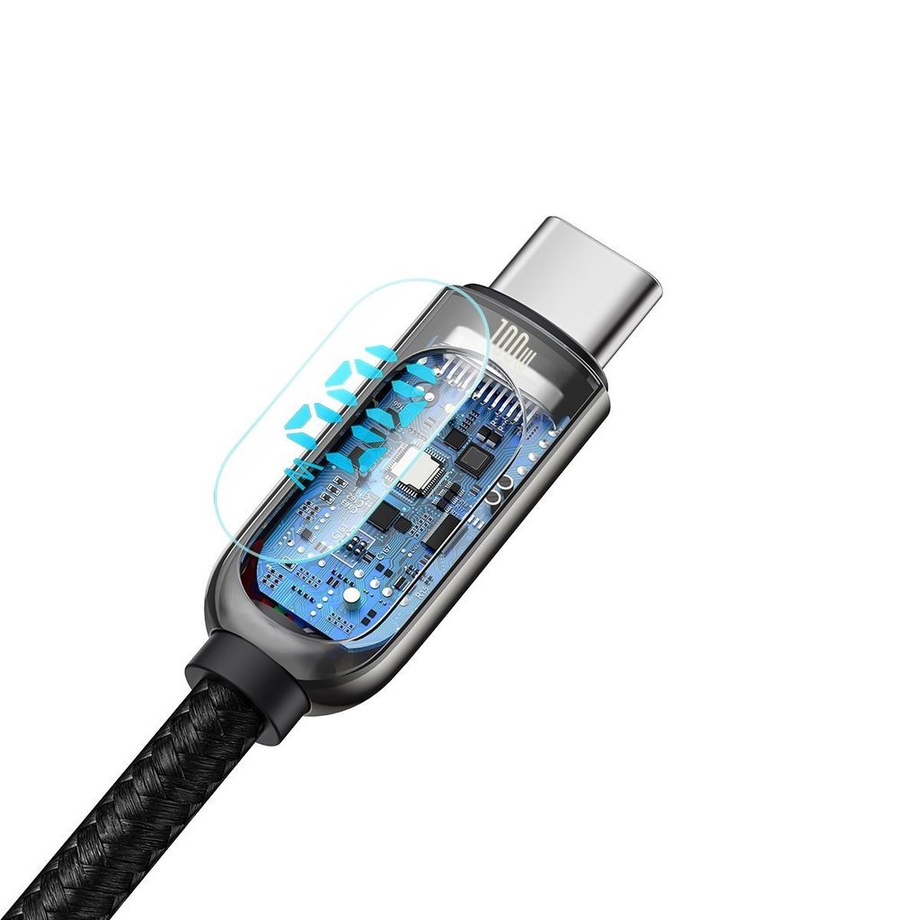 Baseus zaslonski kabel USB-C na Type-C 100W 1m (crni)