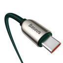 Baseus zaslonski kabel USB-C na USB-C 100W 1m (zeleni)