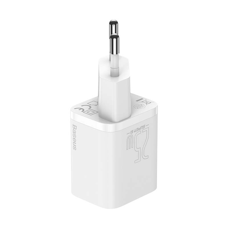 Baseus Super Si Quick Charger 1C 25W s USB-C kabelom za USB-C 1m (bijeli)