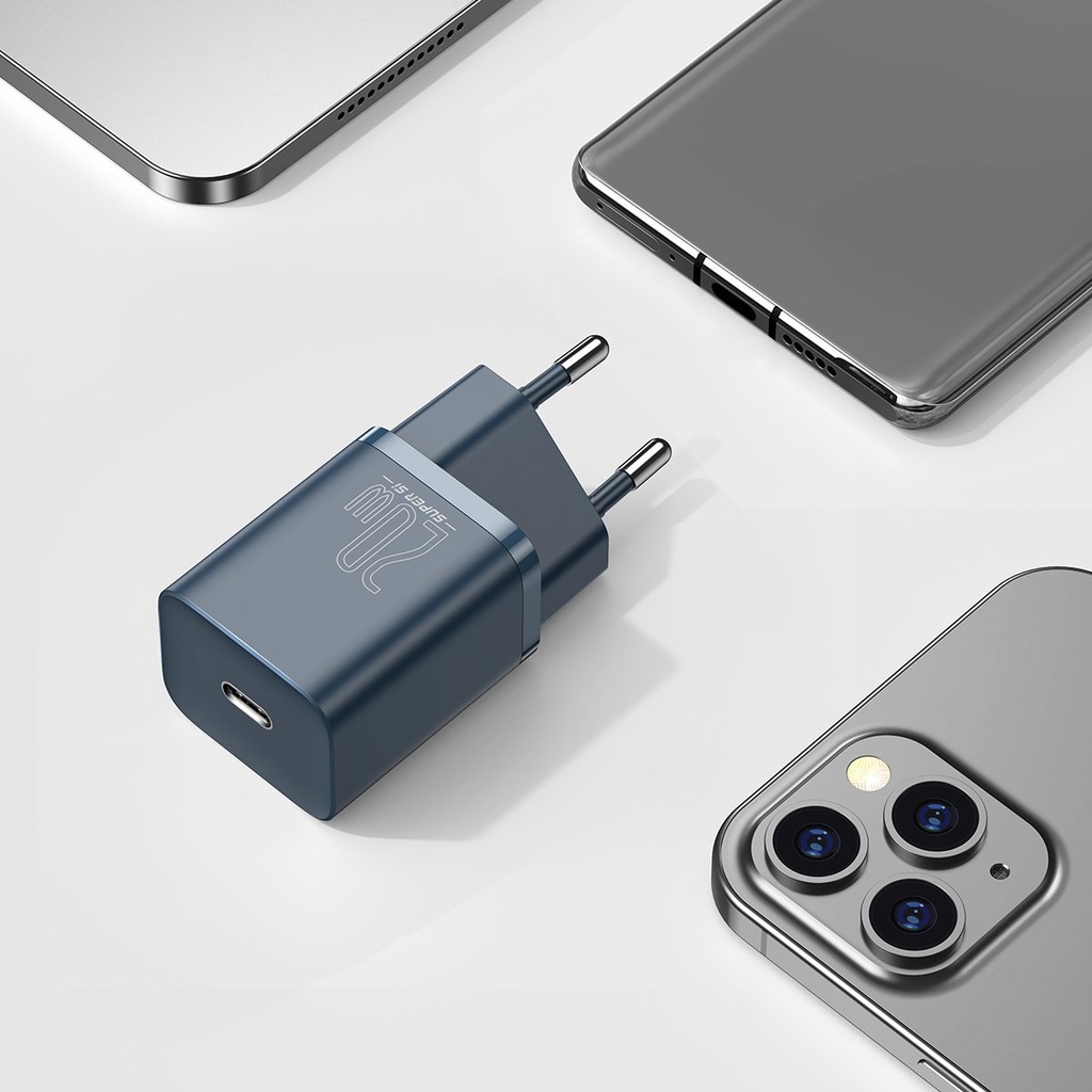 Baseus Super Si Quick Charger 1C 20W s USB-C kabelom za Lightning 1m (plavi)