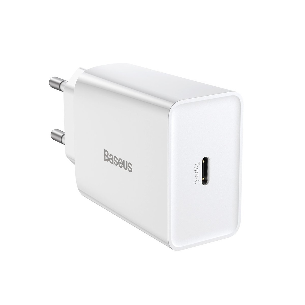 Baseus Speed ​​Mini Quick Charger, USB-C, PD, 3A, 20W (bijeli)