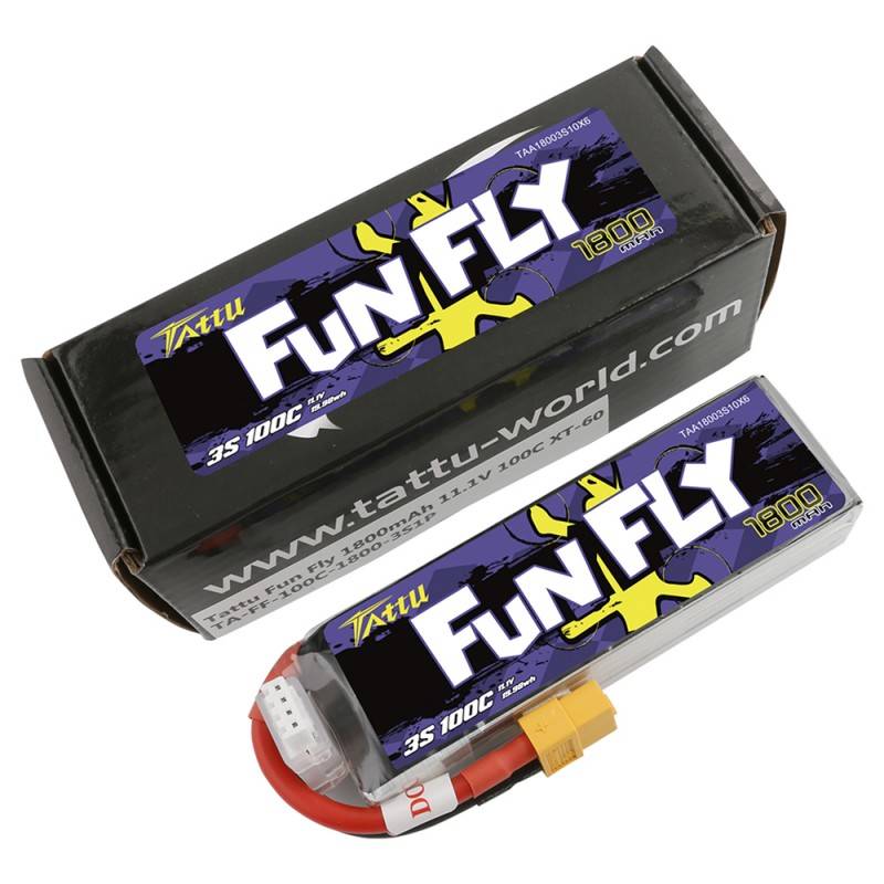 Baterija Tattu Funfly 1800mAh 11.1V 100C 3S1P XT60