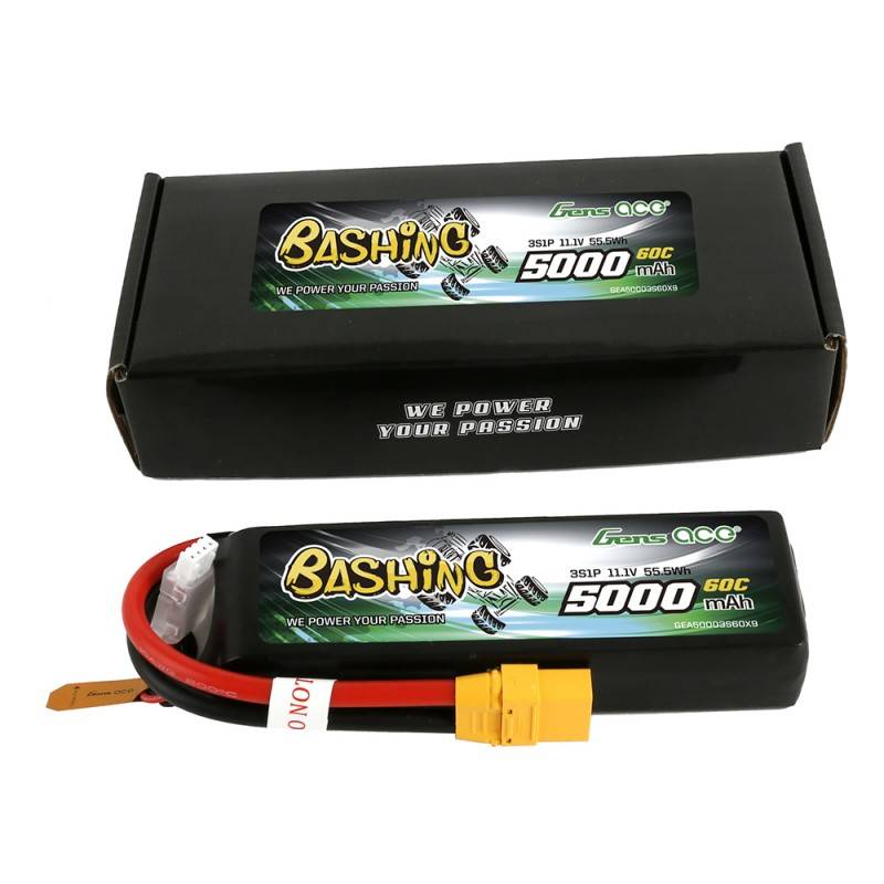 Gens Ace Bashing 5000mAh 11.1V 3S1P 60C XT90 LiPo baterija