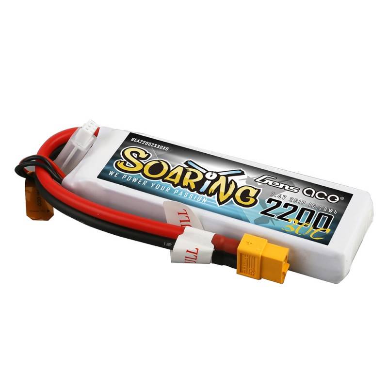 Baterija Gens Ace Soaring 2200 mAh 7,4 V 30C 2S1P XT60