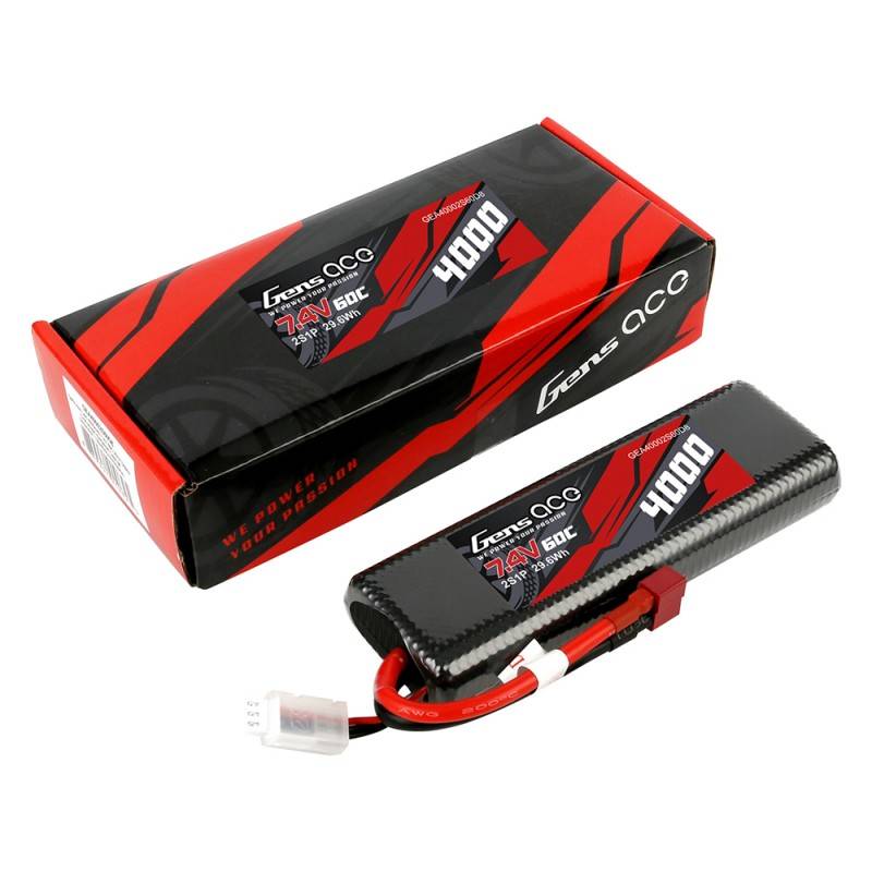 Gens Ace 4000mAh 7.4V 60C 2S1P T-utikač Bashing Baterija