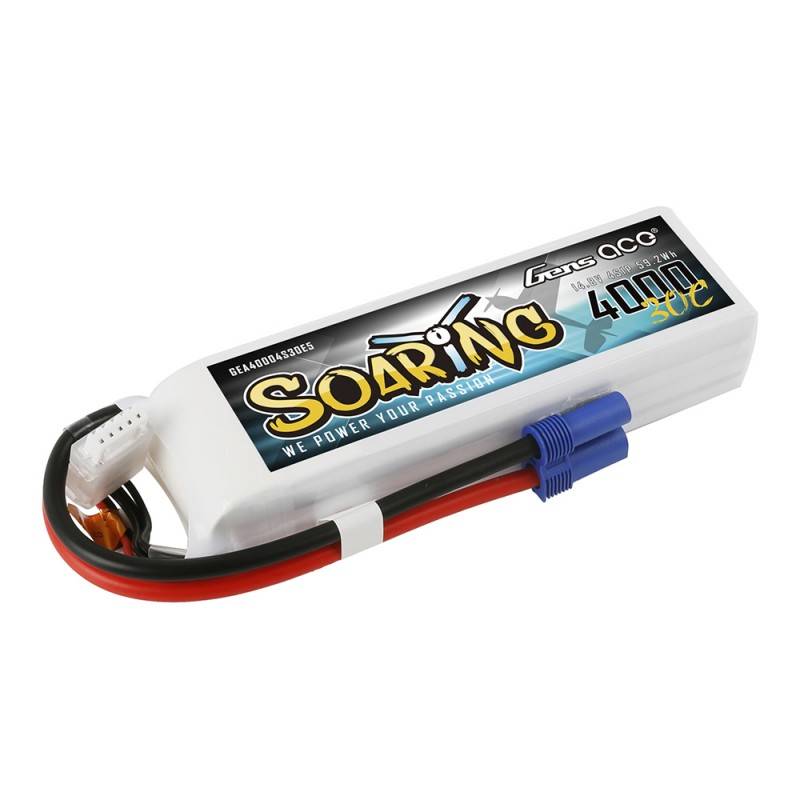 Baterija Gens Ace Soaring 4000 mAh 14,8 V 30C 4S1P EC5