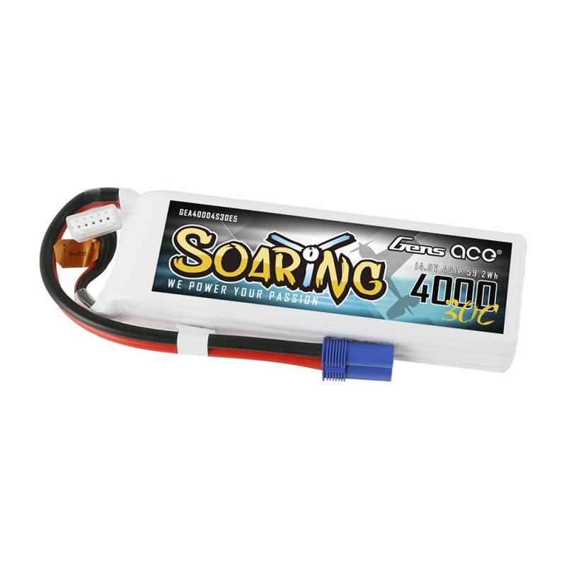 Baterija Gens Ace Soaring 4000 mAh 14,8 V 30C 4S1P EC5