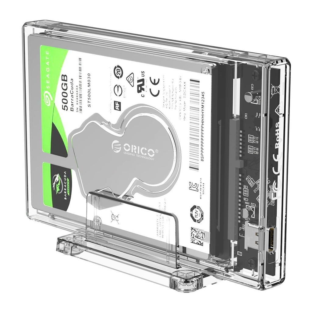 Orico 2,5" vanjsko HDD kućište sa postoljem, USB-C 3.1 + kabel (USB 3.0 na USB-C)