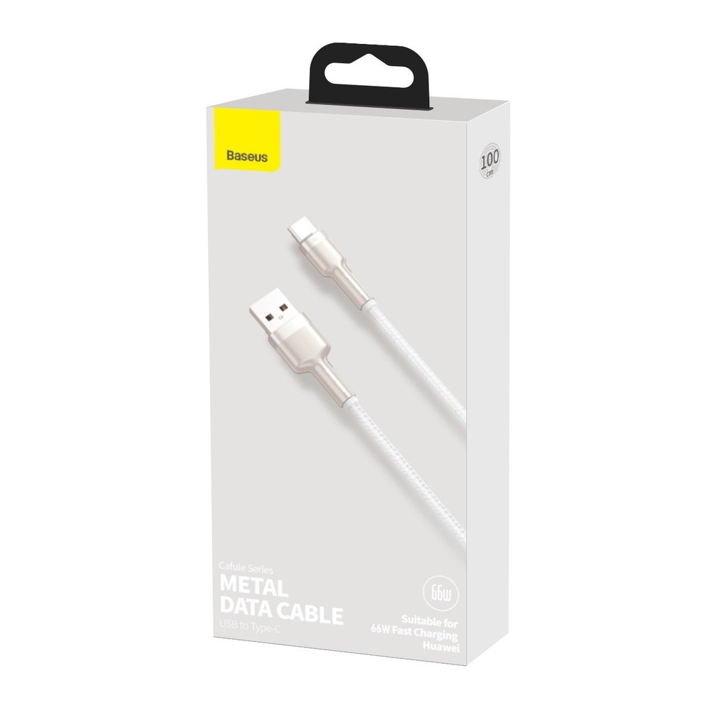 USB kabel za USB-C Baseus Cafule, 66W, 1m (bijeli)