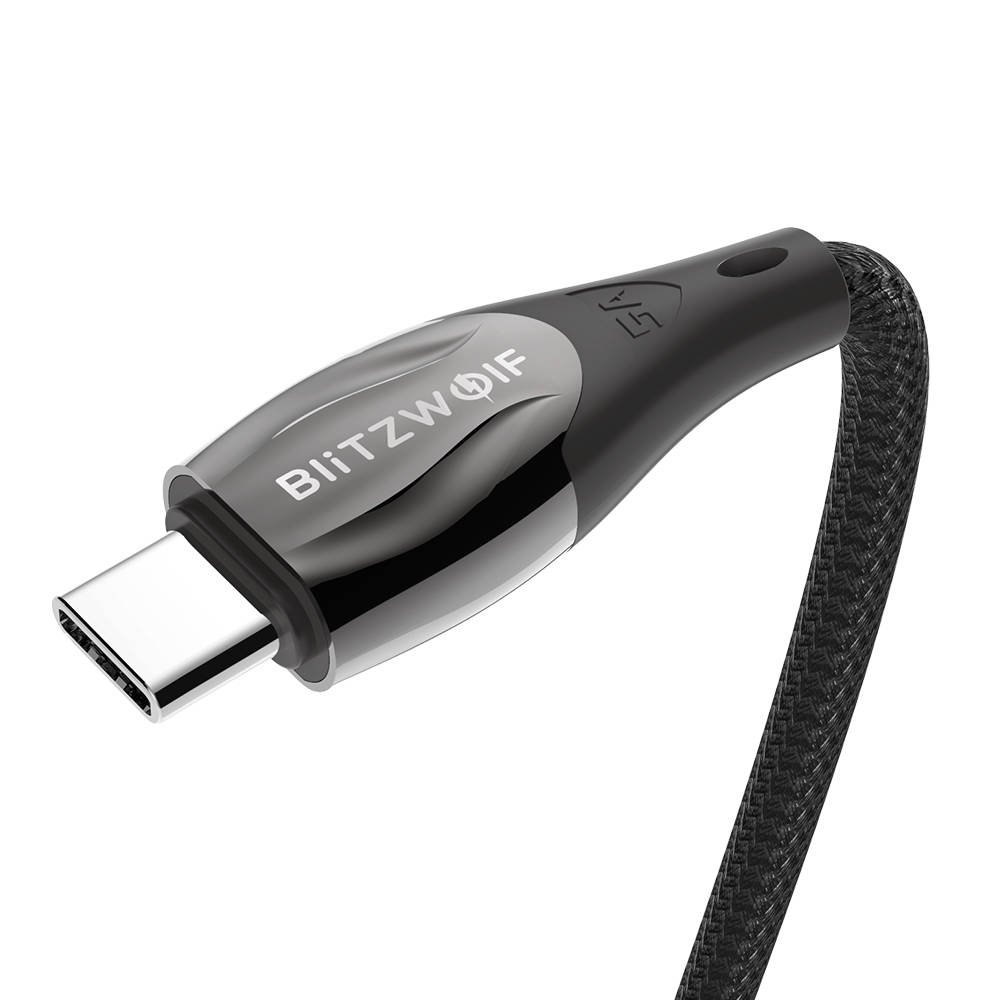 Kabel USB-C na USB-C BlitzWolf BW-FC1, 96W, 5A, 1m (crni)