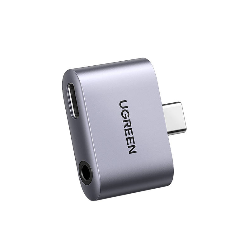 UGREEN CM231 USB-C na USB-C adapter + utičnica 3,5 mm (siva)