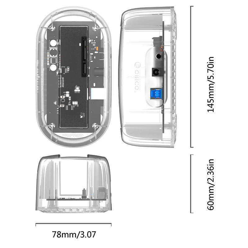 Docking Station Orico 1-Bay HDD/SSD 3.5” USB-B 3.0, SATA III