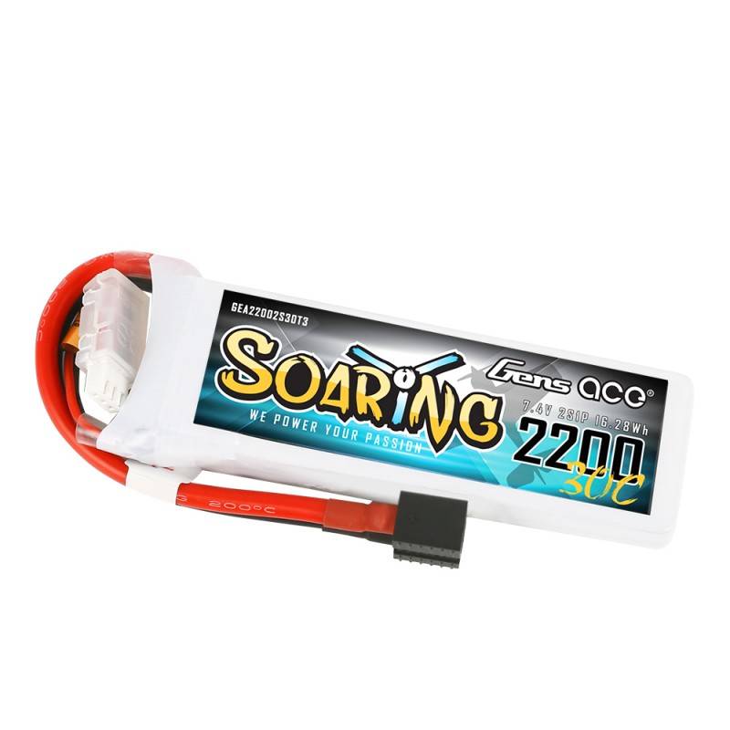 Baterija Gens Ace Soaring 2200mAh 7.4V 30C 2S1P EC3/XT60/T-utikač