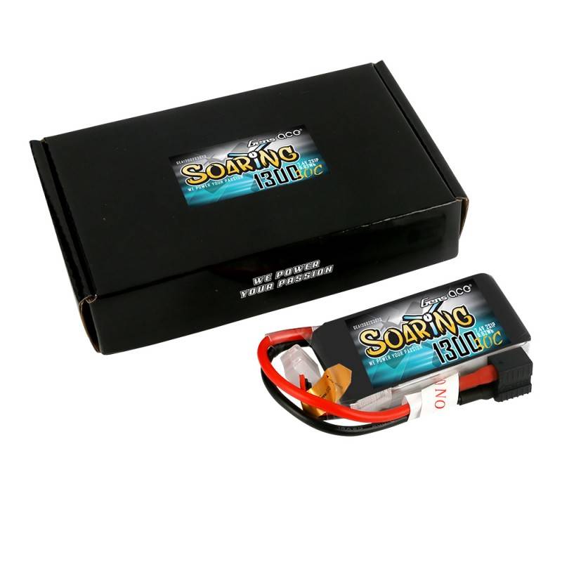 Baterija Gens Ace Soaring 1300mAh 7.4V 30C 2S1P EC3/XT60/T-utikač