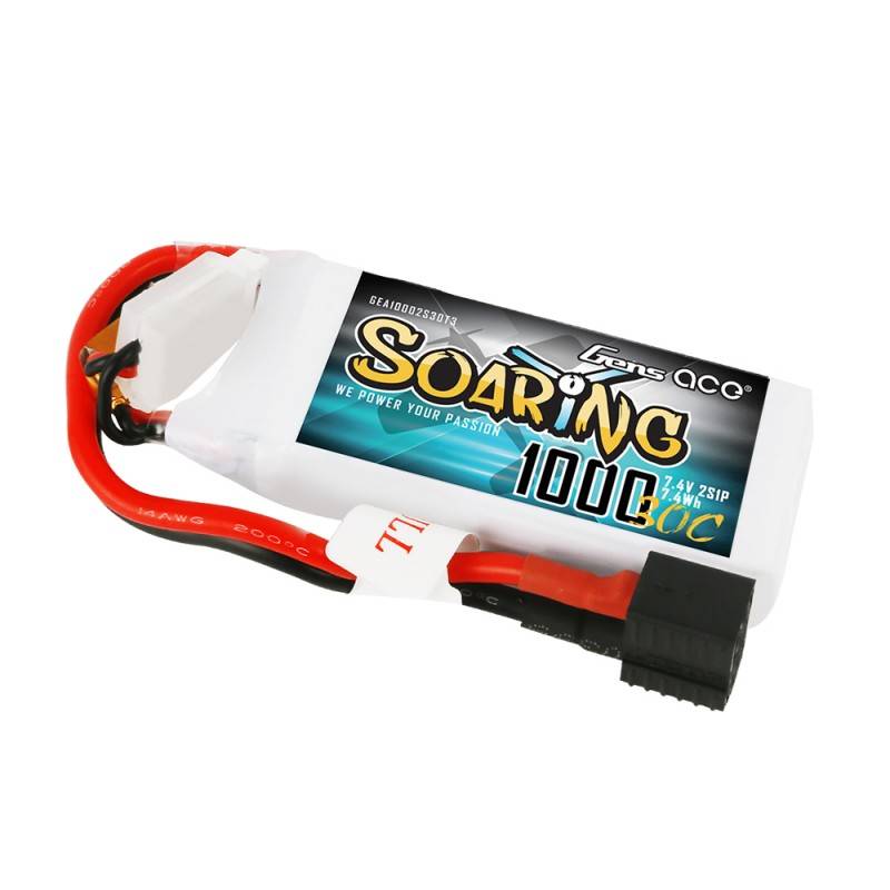 Baterija Gens Ace Soaring 1000mAh 7.4V 30C 2S1P EC3/XT60/T-utikač