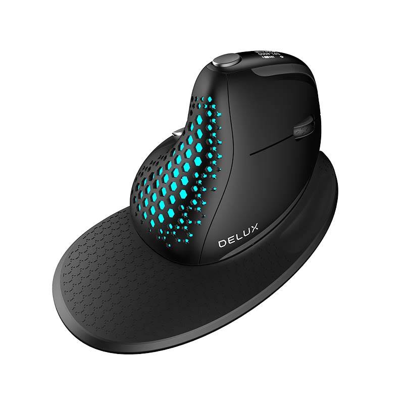 Bežični ergonomski miš Delux M618XSD BT+2.4G RGB