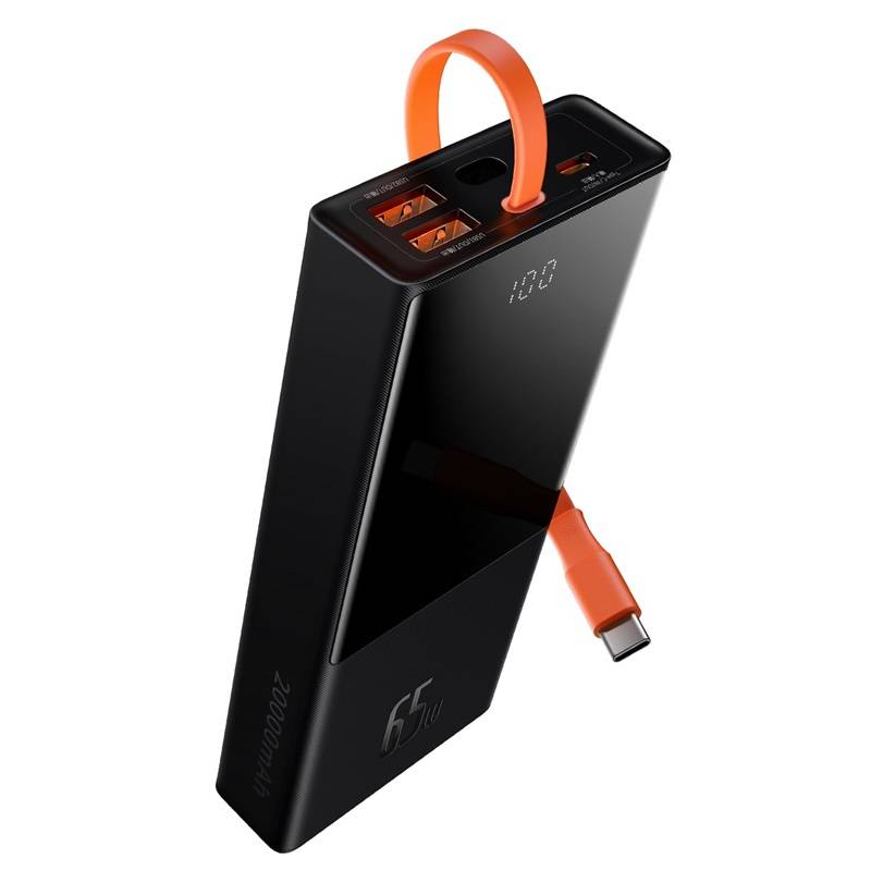 Powerbank Baseus 20000mAh, PD, 2xUSB + USB-C, USB-C kabel, 65W