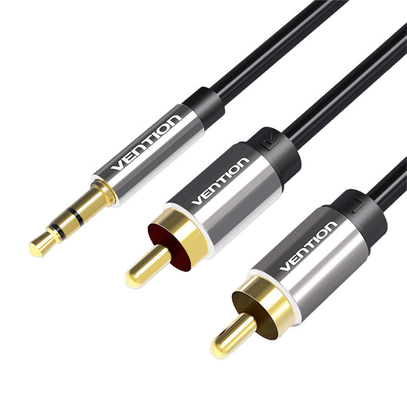 2xRCA kabel (Cinch) adapter na 3,5 mm Vention BCFBD 0,5 m (crni)