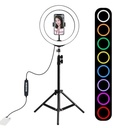 Stativ Puluz 1,1 m + 26 cm RGBW LED prsten Vlogging PKT3044