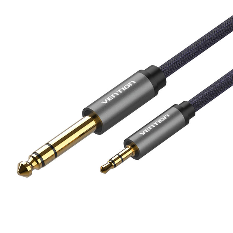 3,5 mm do 6,5 mm adapter Cable Vention BAIHJ - 5 m (siva)