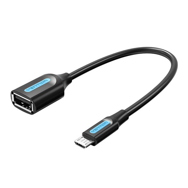 Adapter Micro-USB 2.0 M na F USB-A OTG Vention CCUBB 0.15m (crni)