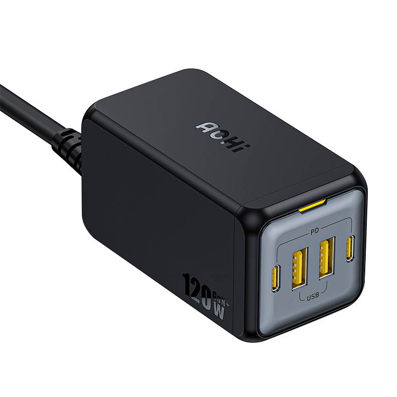 AOHI Stolni punjač 120W AOC-C006 120W, 2x USB-C, 2x USB-A (crni)