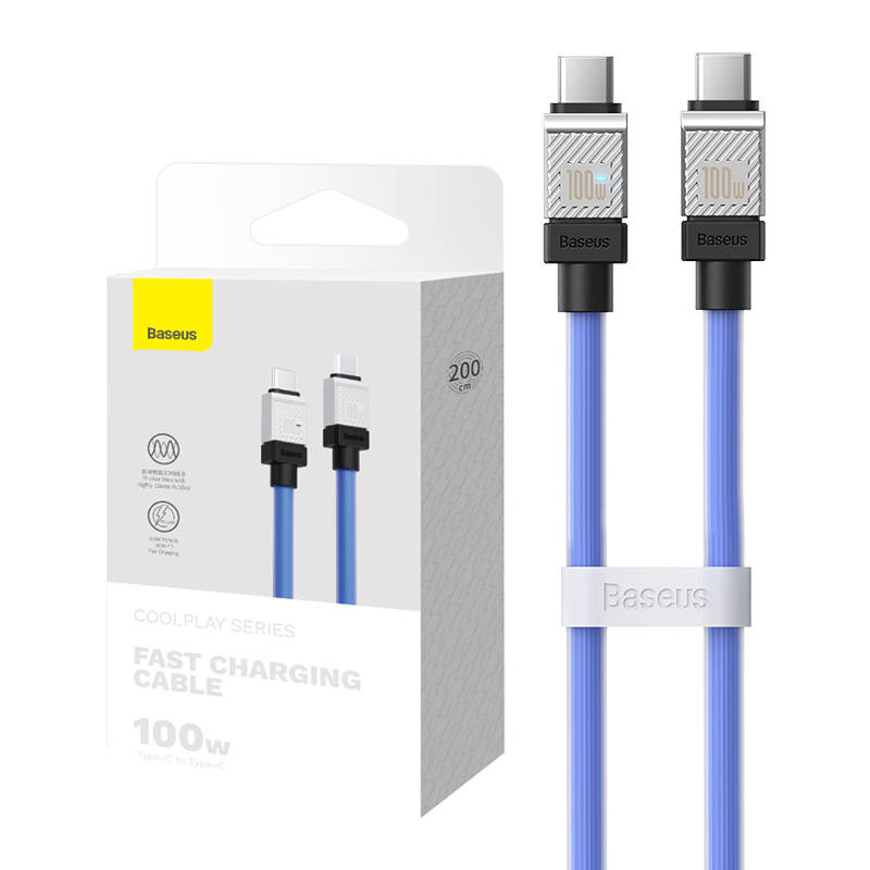 Kabel USB-C do USB-C Baseus CoolPlay 100W 2m (plavi)