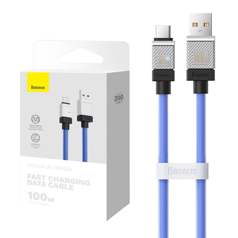 Kabel USB do USB-C Baseus CoolPlay 100W 2m (plavi)