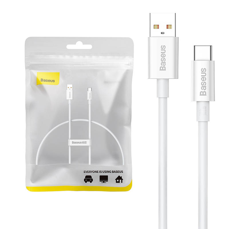 Kabel USB do USB-C Baseus Superior 100W 0.25m (bijeli)