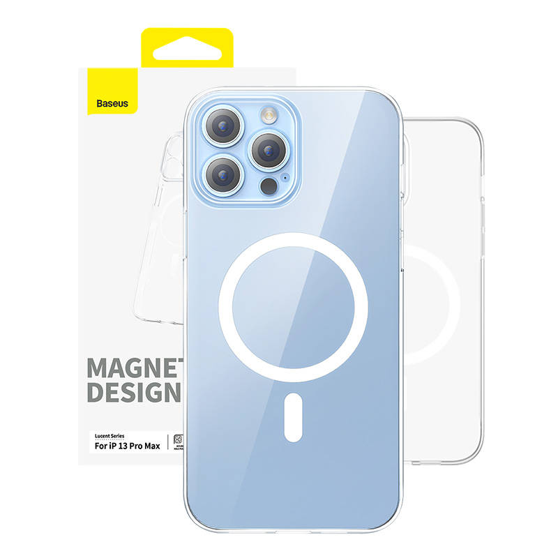 Magnetna torbica za telefon iP 13 PRO MAX Baseus OS-Lucent serija (prozirna)