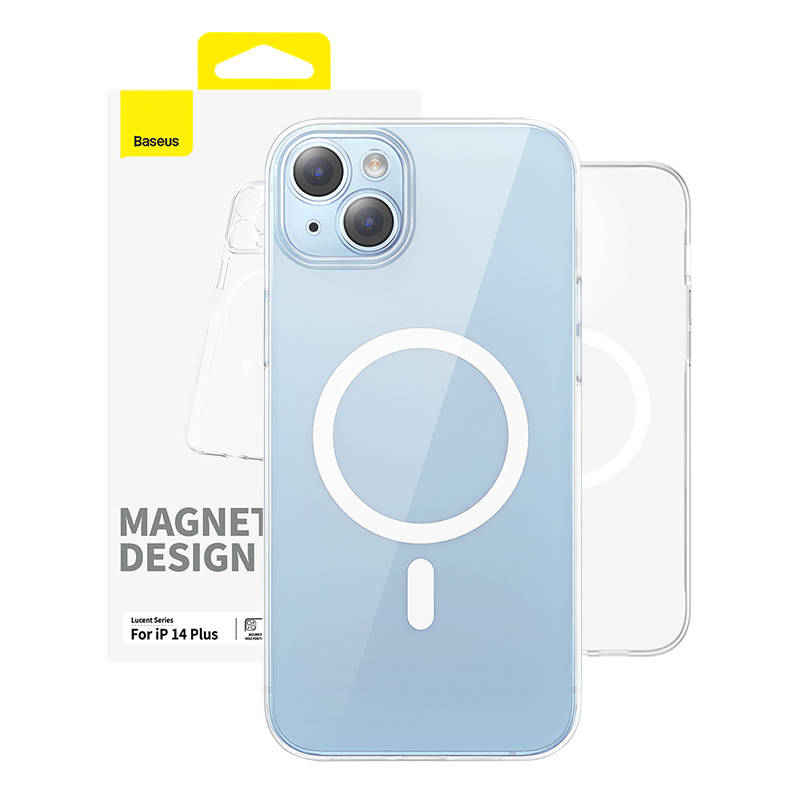 Magnetna torbica za telefon iP 14 Plus Baseus OS-Lucent serije (prozirna)