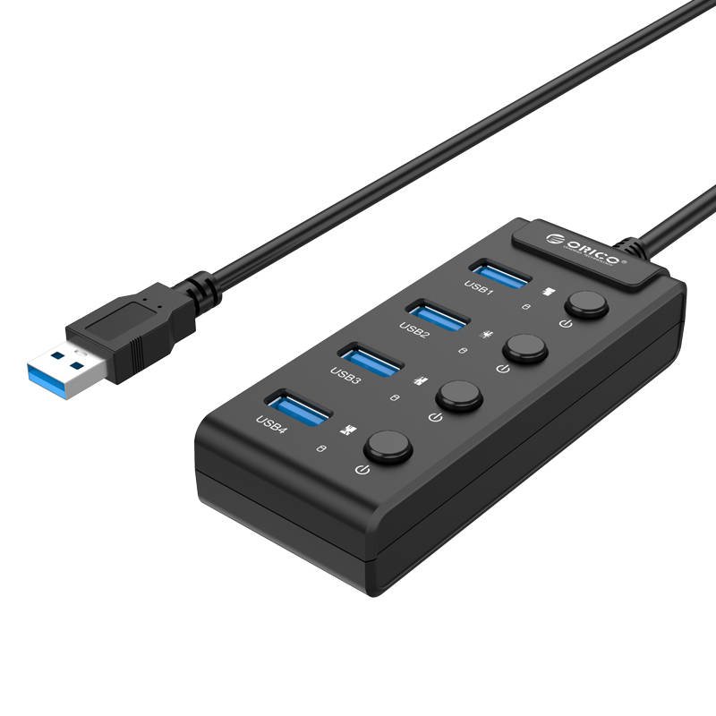 Orico USB 3.0. Hub sa prekidačima, 5x USB (crni)