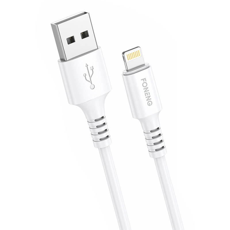 Kabel USB na Lightning Foneng, x85 iPhone 3A Quick Charge, 1m (bijeli) (paket od 5 komada)