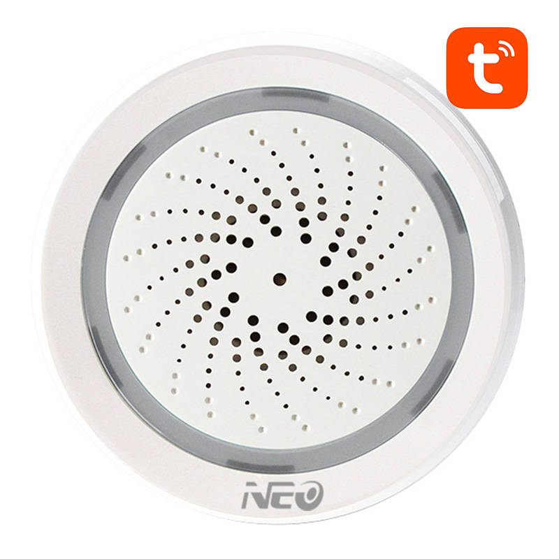 Pametna alarmna sirena WiFi NEO NAS-AB02WT sa senzorom vlage i temperature TUYA