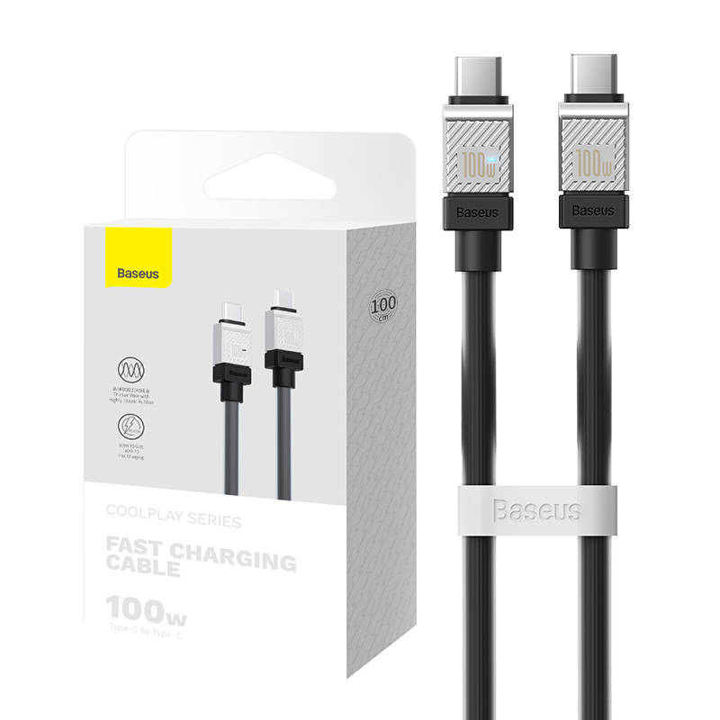 Kabel USB-C na USB-C Baseus CoolPlay, 100W, 1m (crni)