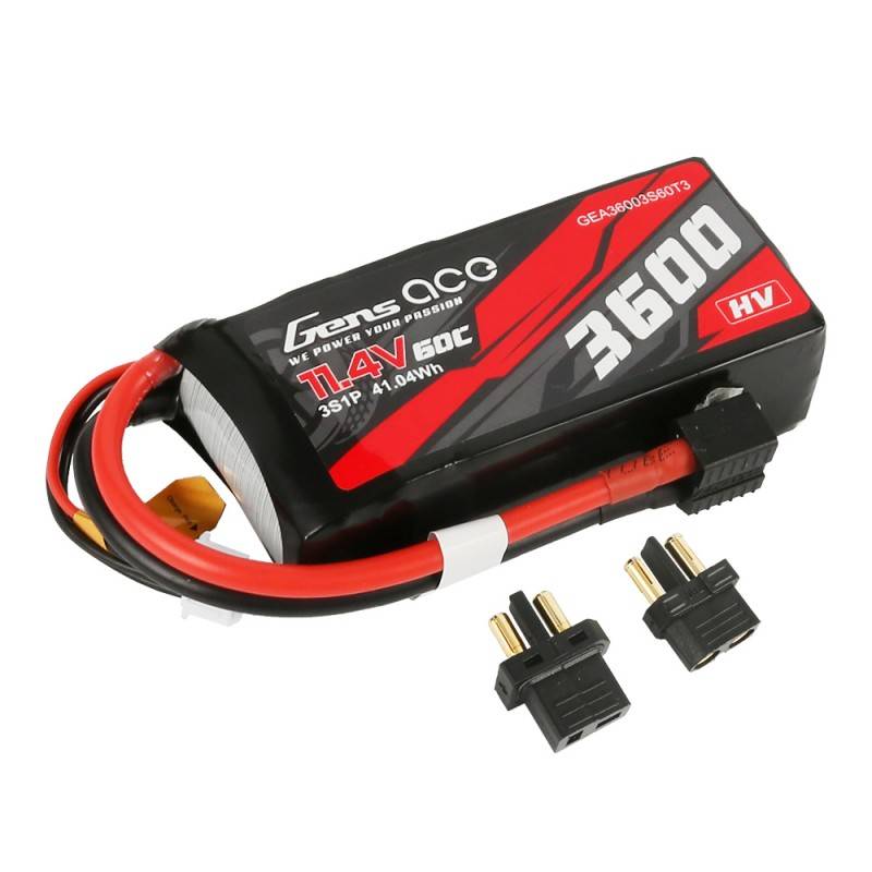 Gens ace 3600 mAh 11,4 V 3S1P 60C Lipo baterija visokog napona s XT60/T-utikačem